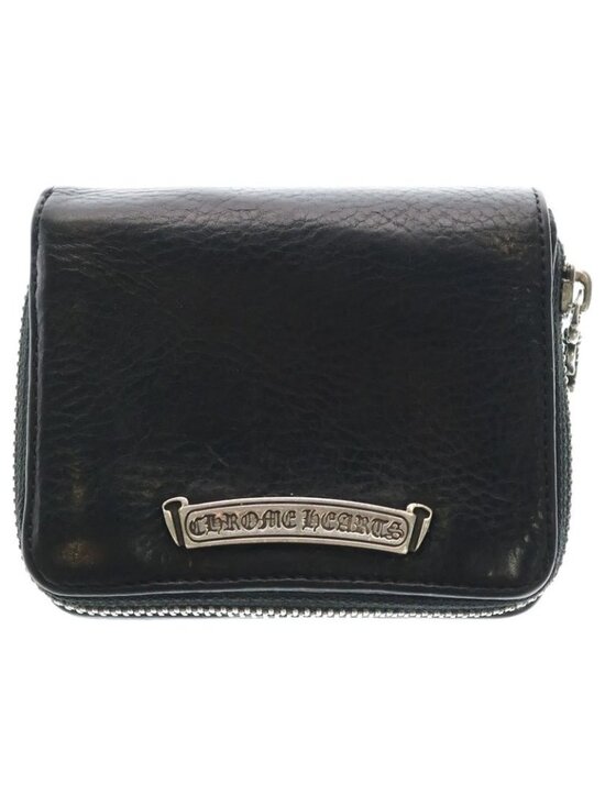 Chrome Hearts SQ Zip Bill Square Leather Wallet Black